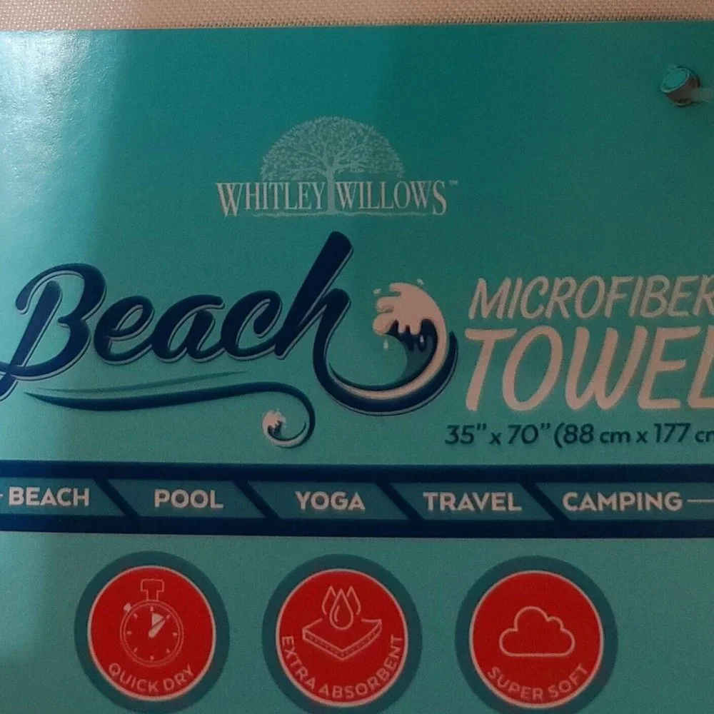 Whitley Willows Microfiber Printed Beach Towel Reversible 35